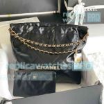 Replica Chane1 22 Black Shopper Handbag Medium Size